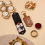 Tan photo keychain