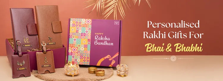 Personalised rakhi gifts for bhai & bhabhi banner