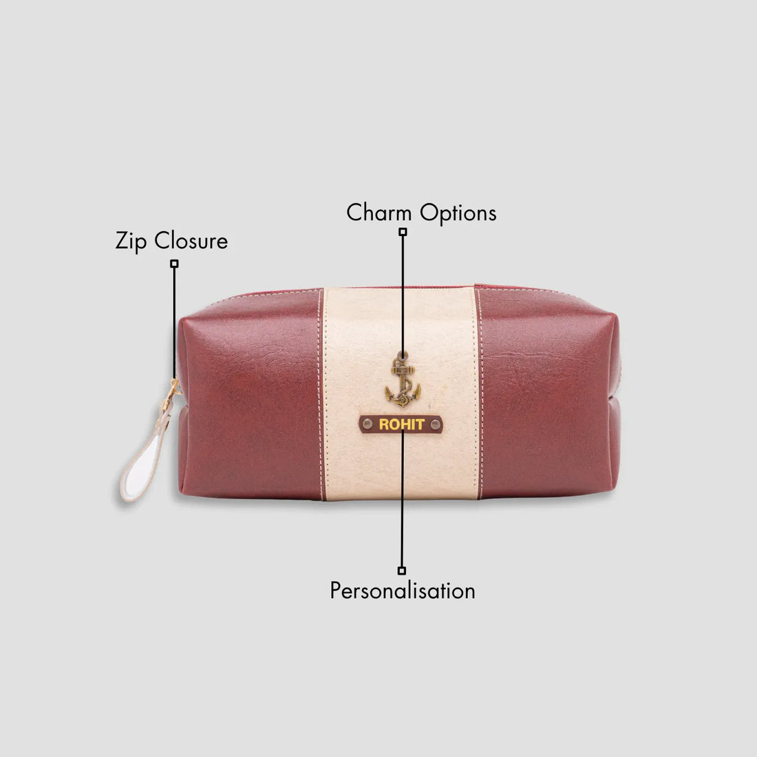 Maroon travel pouch