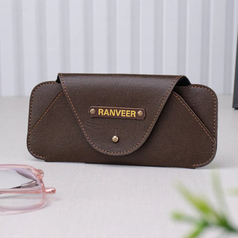 PERSONALISED SUNGLASS CASE - BROWN