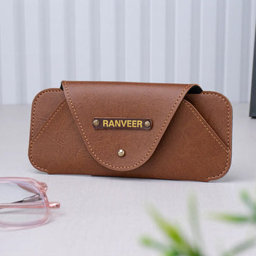 PERSONALISED SUNGLASS CASE TAN - Main Image
