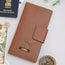 Tan travel wallet