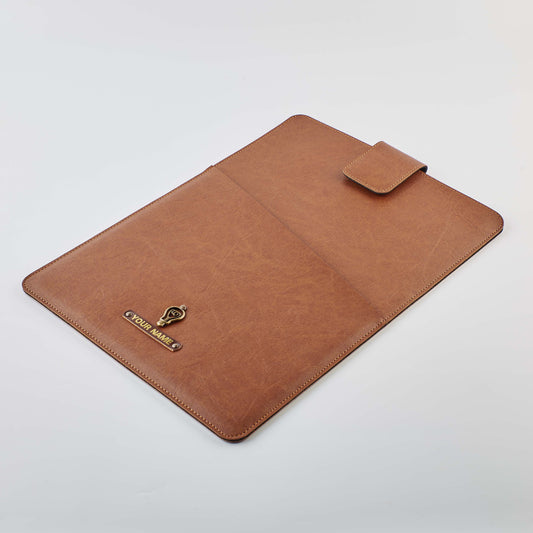 PERSONALISED LAPTOP/ DOCUMENT SLEEVE(13 Inch) - TAN