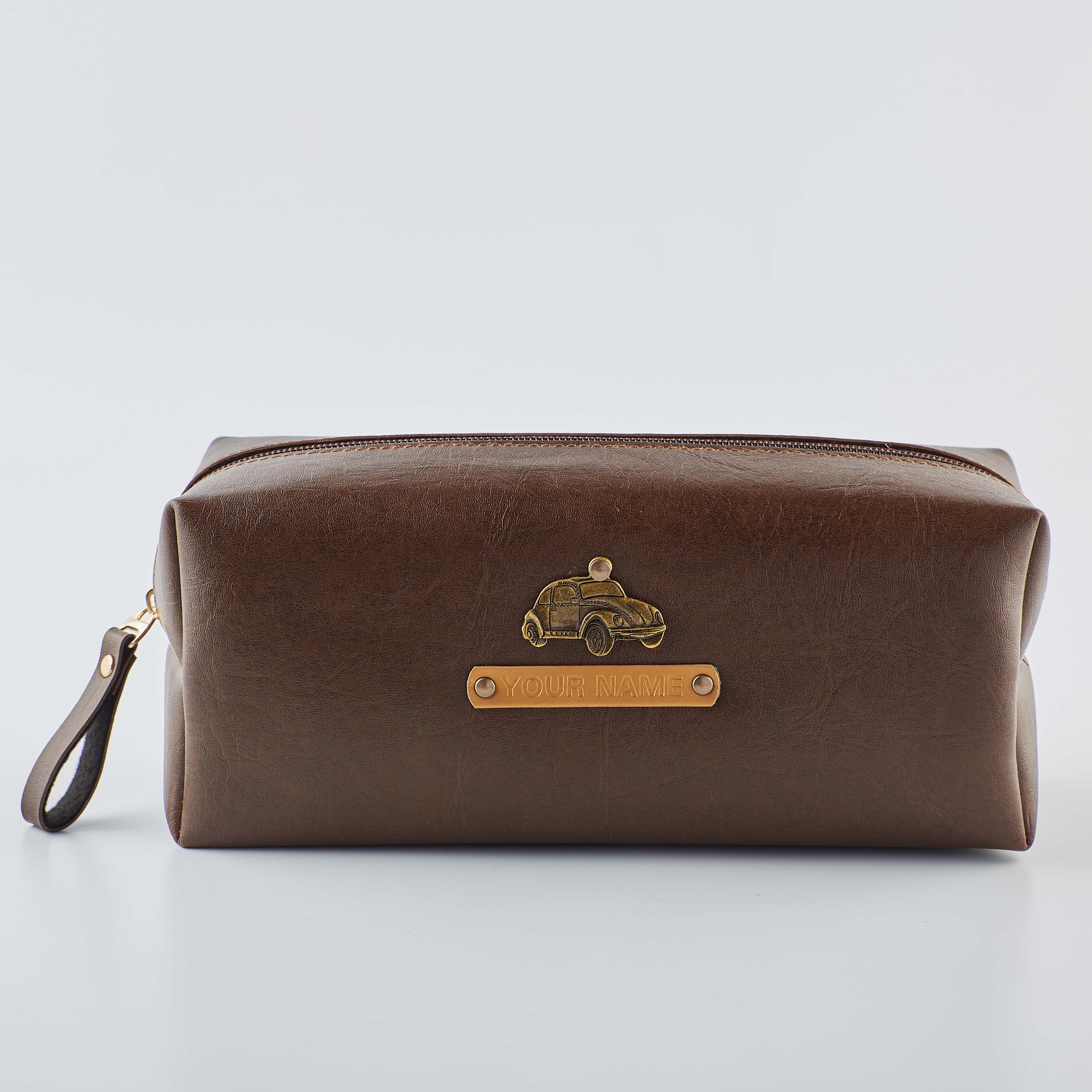 Order Personalized Travel Pouch Brown