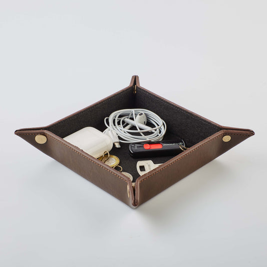VALET TRAY - BROWN