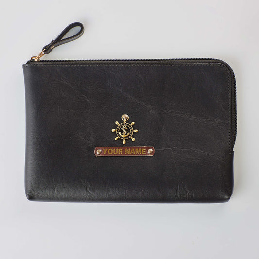 PERSONALISED FLAT POUCH - BLACK