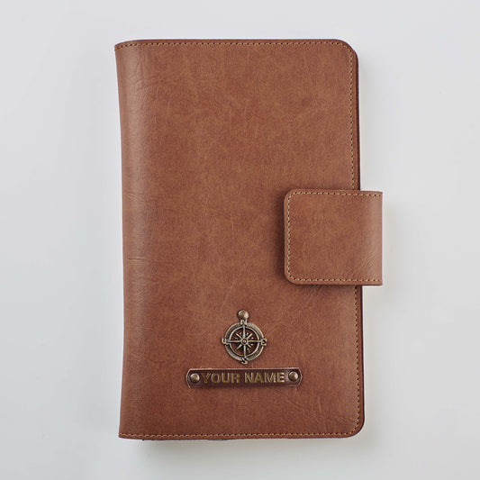 PERSONALISED FAMILY PASSPORT COVER - TAN