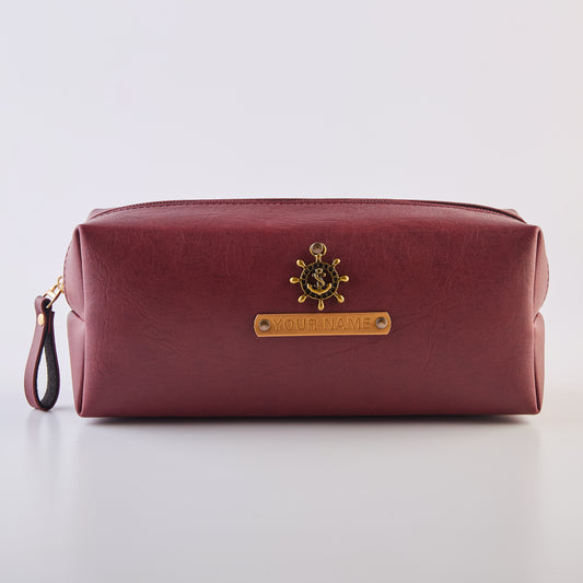 PERSONALISED MINI TRAVEL POUCH - MAROON