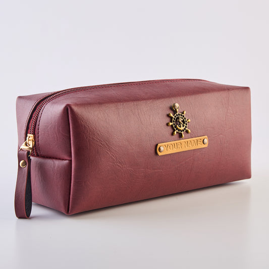 PERSONALISED MINI TRAVEL POUCH - MAROON