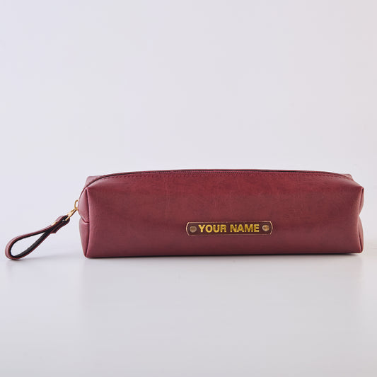 PERSONALISED STATIONERY POUCH - MAROON