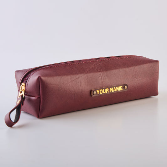 PERSONALISED STATIONERY POUCH - MAROON