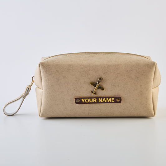 PERSONALISED MINI TRAVEL POUCH - BIEGE