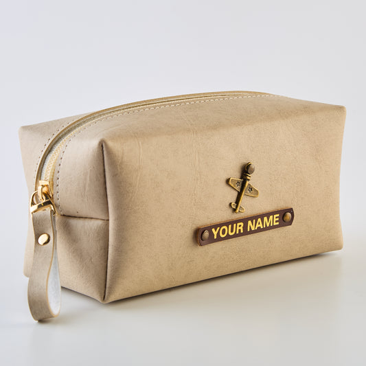PERSONALISED MINI TRAVEL POUCH - BIEGE