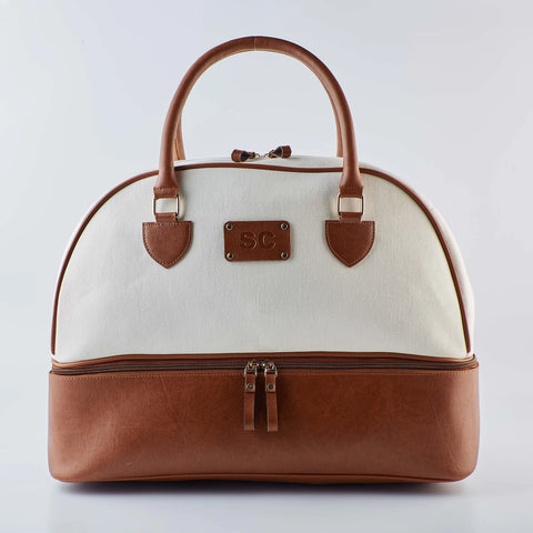 PERSONALISED WEEKENDER BAG - TAN