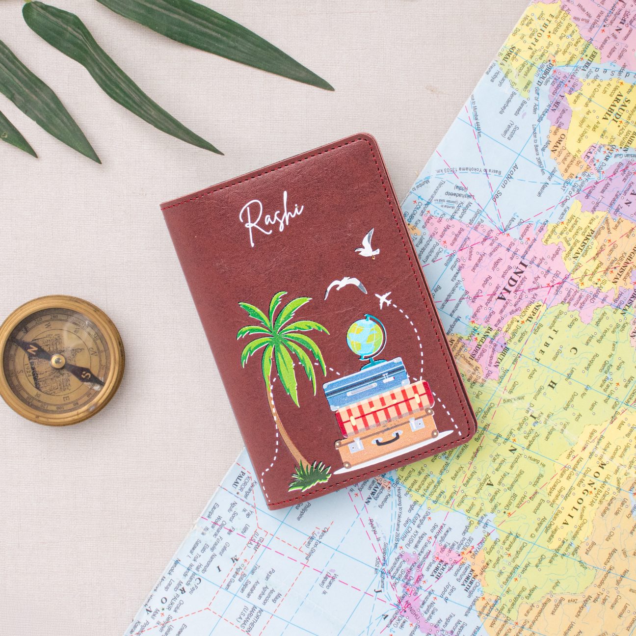 Maroon Topical Vibes Diary