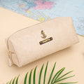 Beige travel pouch with charm