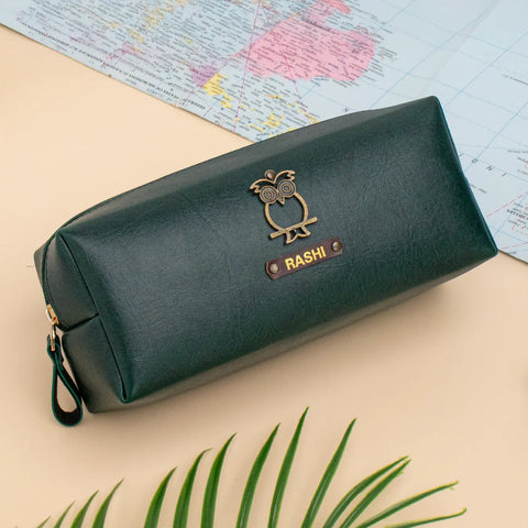 PERSONALISED TRAVEL POUCH - GREEN