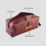 PERSONALISED TRAVEL POUCH - MAROON