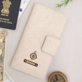 Beige travel wallet