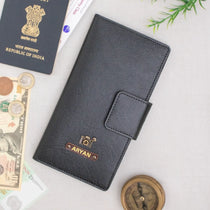 Black travel wallet