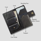 PERSONALISED TRAVEL WALLET - BLACK