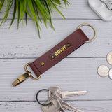 PERSONALISED TWO SIDED KEYCHAIN - MAROON