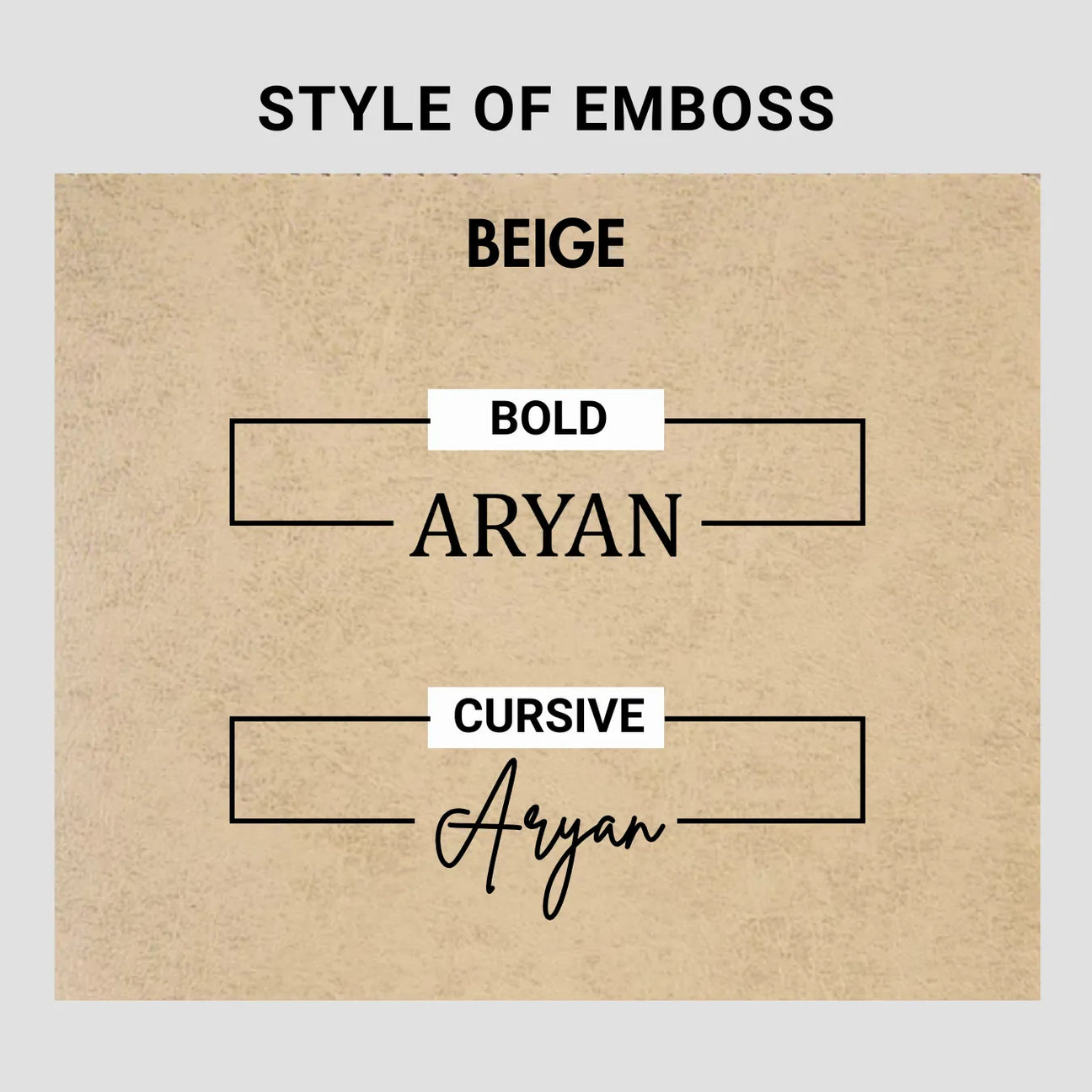 Cream label-style text design