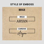 Cream label-style text design