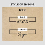 Cream label-style text design