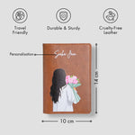 Tan travel pouch with features