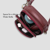 PERSONALISED TRAVEL CROSSBODY BAG - MAROON