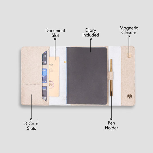 Beige diary collection
