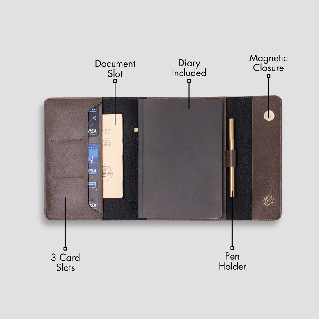 Brown diary organizer