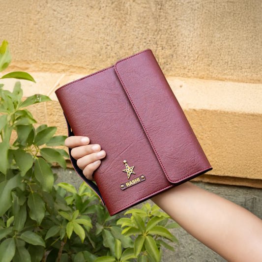 Maroon diary organizer