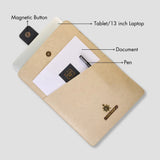 PERSONALISED LAPTOP/ DOCUMENT SLEEVE (13 Inch) - BEIGE