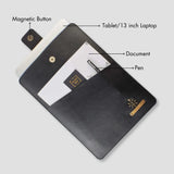 PERSONALISED LAPTOP/ DOCUMENT SLEEVE (13 Inch) - BLACK