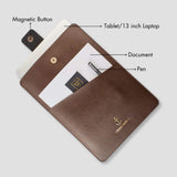 PERSONALISED LAPTOP/ DOCUMENT SLEEVE (13 Inch) - BROWN