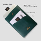 PERSONALISED LAPTOP/ DOCUMENT SLEEVE (13 Inch) - GREEN