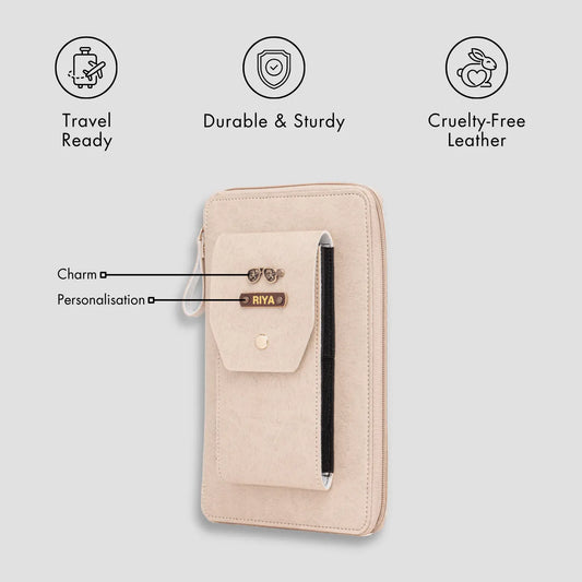PERSONALISED DUO ORGANISER - BEIGE