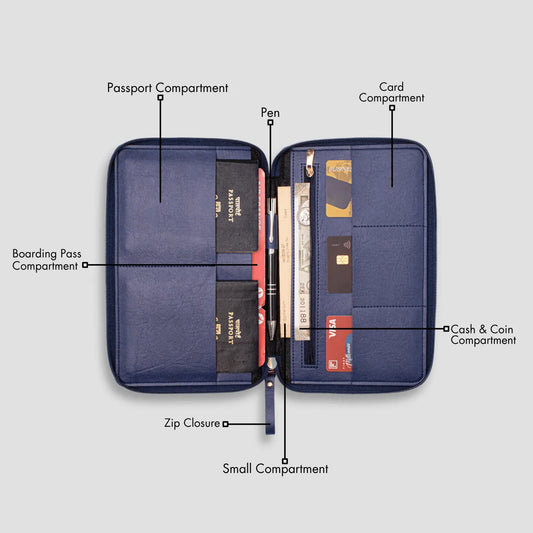 PERSONALISED DUO ORGANISER - BLUE