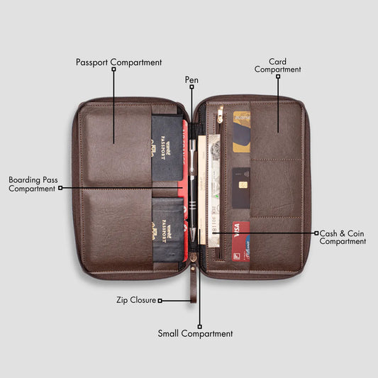 PERSONALISED DUO ORGANISER - BROWN