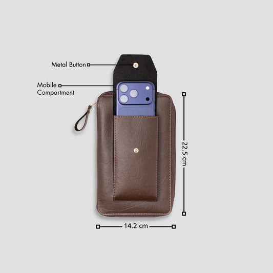 PERSONALISED DUO ORGANISER - BROWN