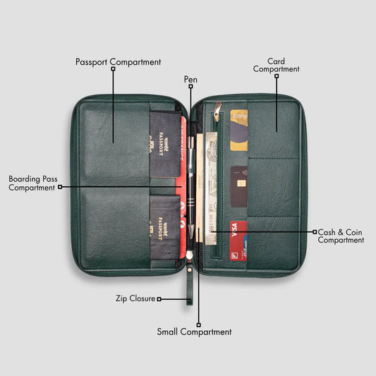 PERSONALISED DUO ORGANISER - GREEN