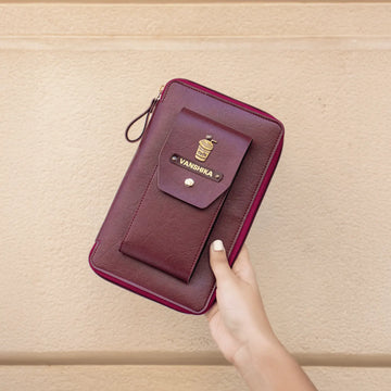 PERSONALISED DUO ORGANISER - MAROON