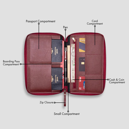 PERSONALISED DUO ORGANISER - MAROON