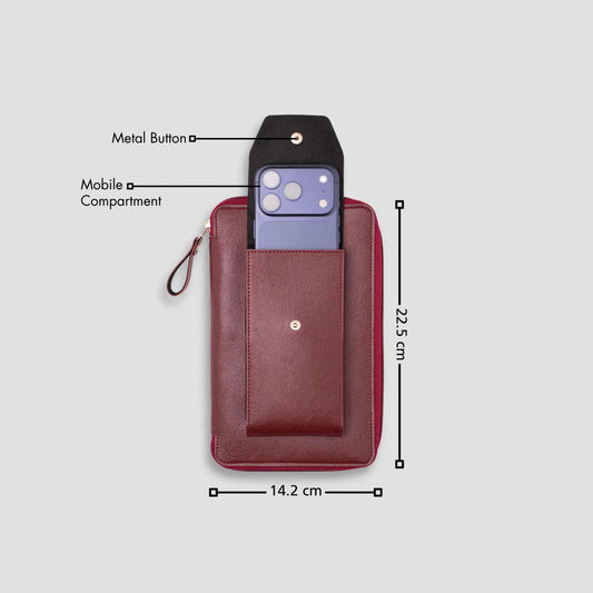 PERSONALISED DUO ORGANISER - MAROON