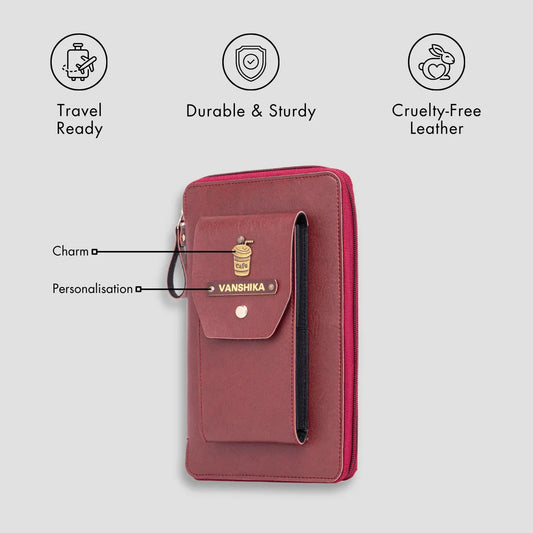 PERSONALISED DUO ORGANISER - MAROON