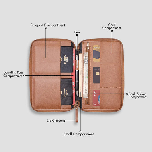 PERSONALISED DUO ORGANISER - TAN