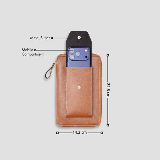 PERSONALISED DUO ORGANISER - TAN