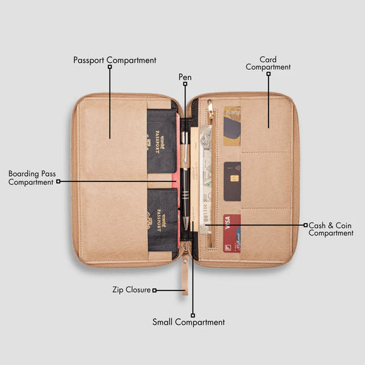 PERSONALISED DUO ORGANISER - TAUPE